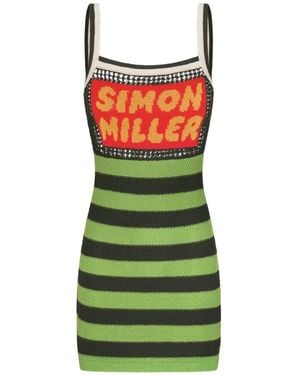 Simon Miller Dibby Crochet-Knit Mini Dress - Green