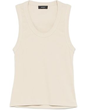 Wardrobe NYC Trägershirt mit U-Ausschnitt - Natur