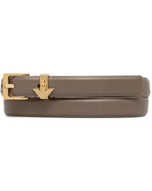 Emporio Armani Eagle-Charm Belt - White
