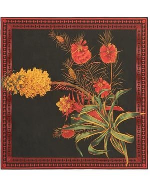 Blumarine Floral-Print Scarf - Black