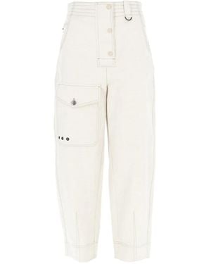 Moncler Button-Fastening Pants - White