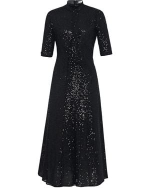 Rosetta Getty Abito Midi Con Paillettes - Nero
