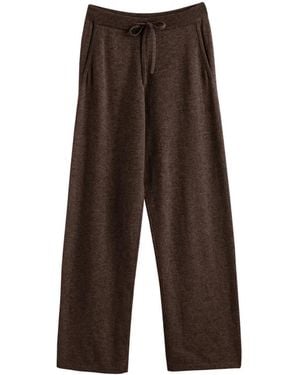 Chinti & Parker Cashmere Straight-Leg Trousers - Brown