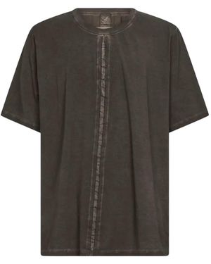 Uma Wang Faded-Effect Seam-Detail T-Shirt - Gray