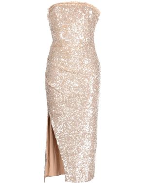 Needle & Thread Stellar Gloss Strapless Dress - Natural