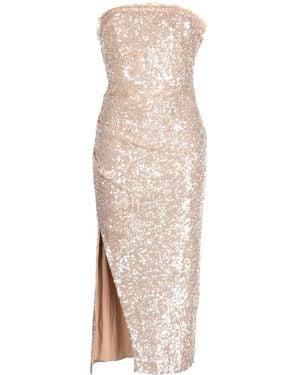 Needle & Thread Stellar Gloss Strapless Dress - Natural