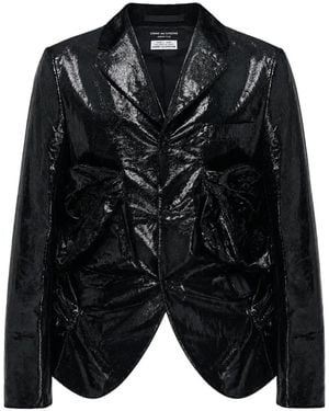 Comme des Garçons Ruched-Detail Blazer - Black