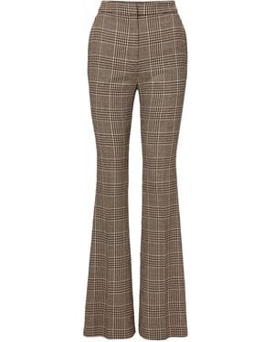 Veronica Beard Gracie Checked Pants - Gray