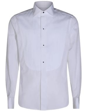 Canali Camisa Con Pechera Plisada - Azul