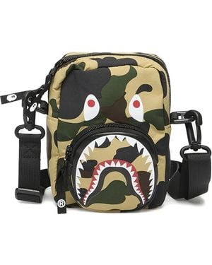 A Bathing Ape Camo Shark Mini Shoulder Bag - Black
