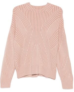 Bompard Jersey De Canalé Con Cuello Redondo - Rosa