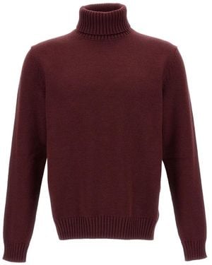 Zanone リブニット セーター - レッド