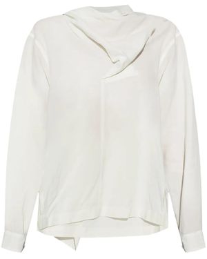 Issey Miyake Draped Blouse - White