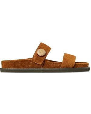 Tory Burch Romy Sport Slide Sandals - Brown