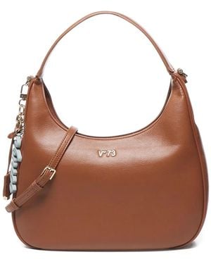 V73 Half-Moon Shoulder Bag - Brown