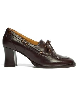 Bally Saule Lace-Up Heeled Pumps - Brown