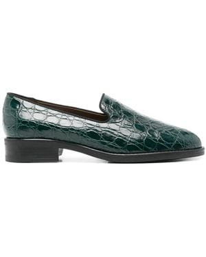 Giuseppe Zanotti Mocassini Con Effetto Coccodrillo - Verde