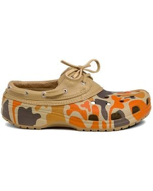 Crocs™ Boat-Effect Camouflage-Printed Clogs - White