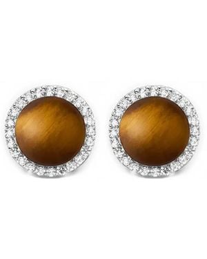Daniel Wellington Audrey Tiger Eyecrystal-Embellished Earrings - Metallic