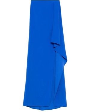 Gemy Maalouf Ruffled Asymmetric Maxi Skirt - Blue