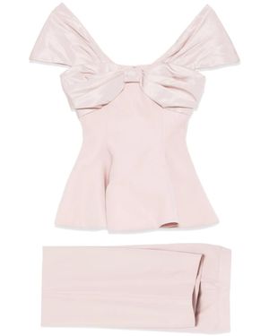 Saiid Kobeisy Draped Bow Set - Pink