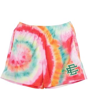 Eric Emanuel Tie-Dye Track Shorts - White