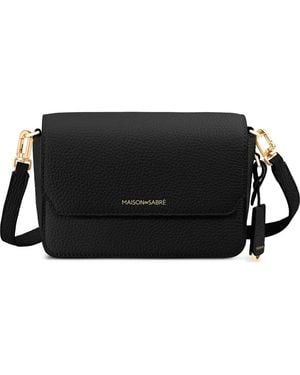 Maison De Sabre Mini Leather Flap Bag - Black