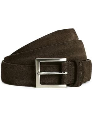 Kiton Gürtel Aus Kalbswildleder - Braun