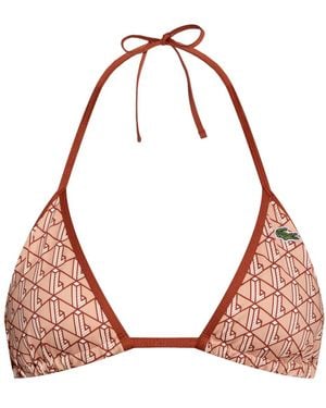 Lacoste Printed Bikini Top - Pink