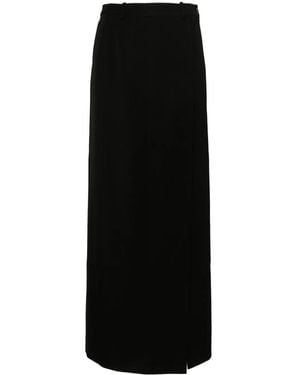 Balenciaga Wool Midi Skirt - Black