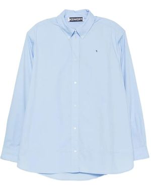 frenken Chemise Boutonnée À Logo Brodé - Blue
