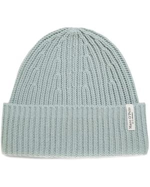 Marc O' Polo Ribbed Knit Beanie - Blue