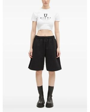 Vetements Eye-Chart Cropped Top - Black