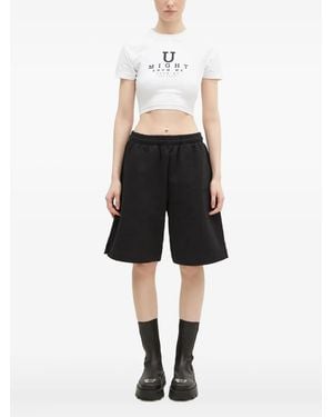 Vetements Eye-Chart Cropped Top - Black