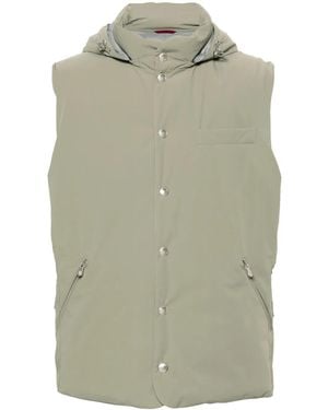 Brunello Cucinelli Gefütterte Weste - Grün