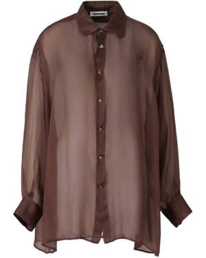 DARKPARK Buttoned Cuffs Blouse - Brown