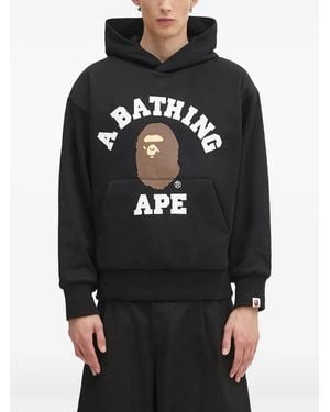 A Bathing Ape College-Logo Hoodie - Black