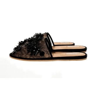 Balenciaga Sandalen Mit Blumenapplikationen - Schwarz