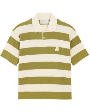 Ami Paris Cotton Short Sleeves Polo Adc - Yellow