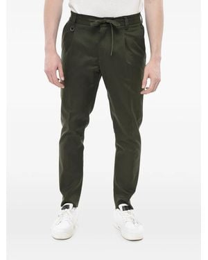 Paolo Pecora Brera Drawstring-Fastening Pleated-Detailing Trousers - Green