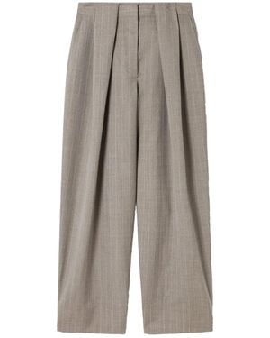 Stella McCartney Pinstripe Pleated Trousers - Grey