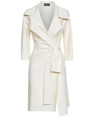 La Petite Robe Di Chiara Boni Belted Trench Coat - White