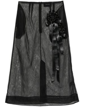 Simone Rocha Ribbon Rosette Ripple Skirt - Black