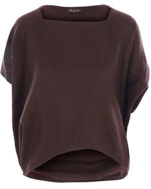 Loro Piana Gaia Bluse aus Leinen - Braun