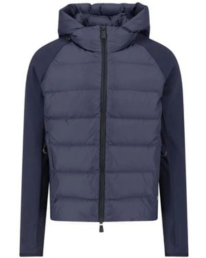 Moncler Polartec Quilted Hooded Padded Jacket - Bleu