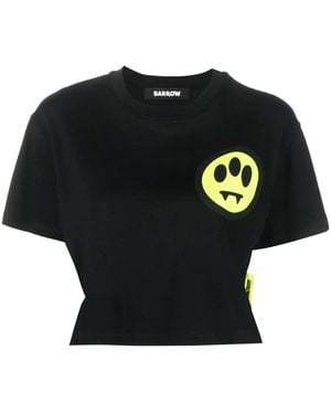 Barrow Cropped-T-Shirt Mit Logo - Schwarz
