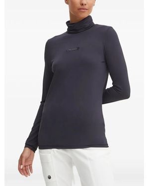 Sportalm Logo-Print High-Neck Top - Blue