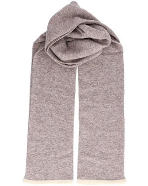 Fedeli Knitted Cashmere Scarf - Natural