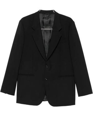 Reveres 1949 Single-Breasted Notched-Lapels Blazer - Black