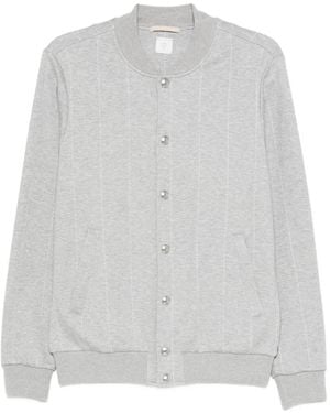 Eleventy Pinstripe Bomber Jacket - White